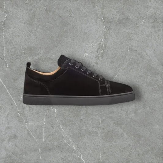 Black red soled shoes